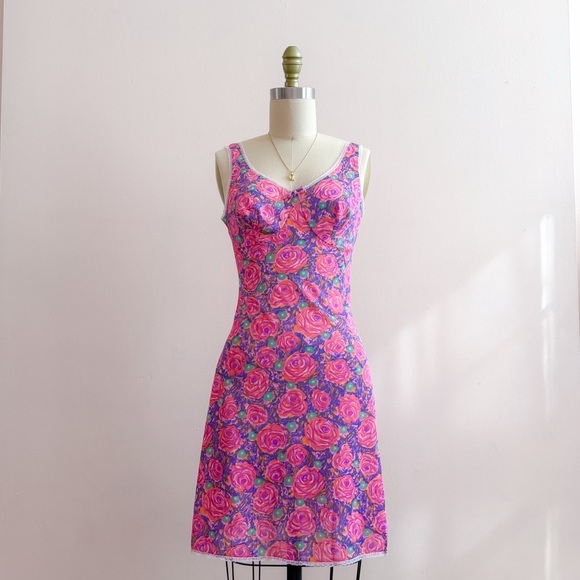 Vintage 70s Triumph International Nylon Slip Dress S - Picture 3 of 8